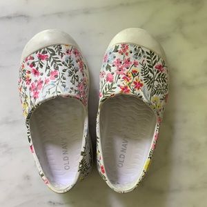 Floral slip on shoes